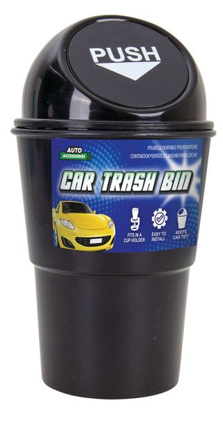 Black Portable Car Trash Bin