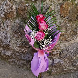 Buket sa tri šarene ekvador ruže