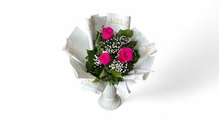 Buket 3 ciklame večne ruže