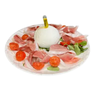 Burrata e crudo