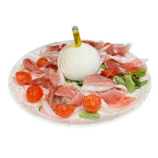Burrata e crudo
