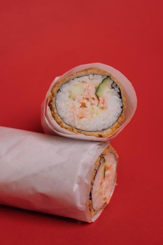 Sushi burrito tempura