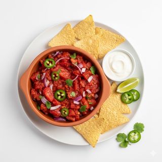 Chips con salsa roja