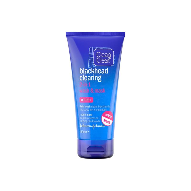 Clean&Clear Black Head Cleanser 2 In 1 Wash & Mask 150Ml