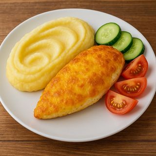 Pileći file pod sirom s prilogom po izboru