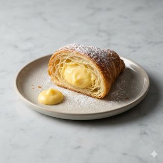 Cornetto con crema pasticcera