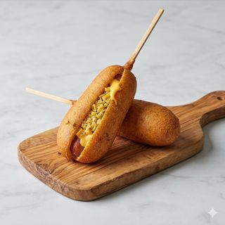 Corn dog fritto