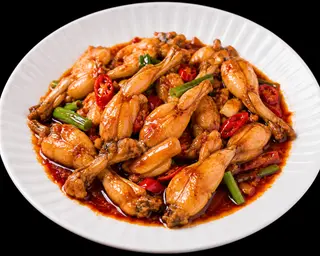 65a. Cosce di rana in salsa piccante