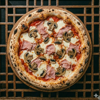 Cotto e funghi