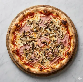 Cotto e funghi