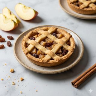 Crostatina con mela e uvetta cannella