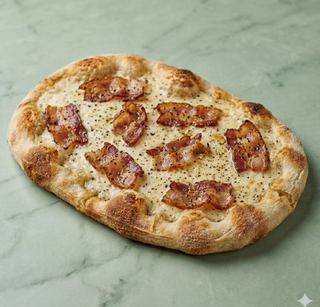 Pinsa cacio, pepe e guanciale