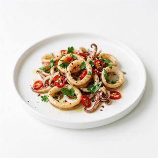 Calamari con peperoni piccante