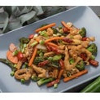 Calamari con le verdure sulla piastra