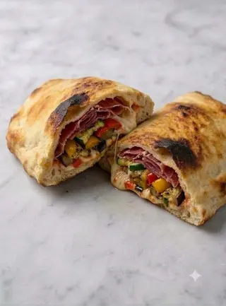 Vegetariana, prosciutto crudo e mozzarella