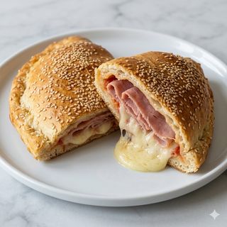 Calzone prosciutto e mozzarella