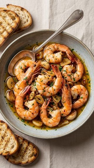 Camarão ao Alho e Óleo