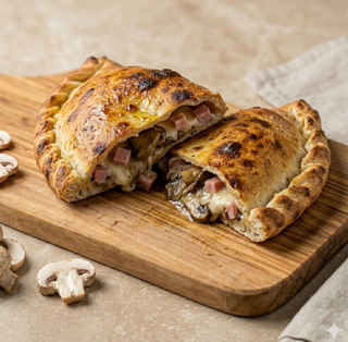 Calzone al prosciutto e funghi