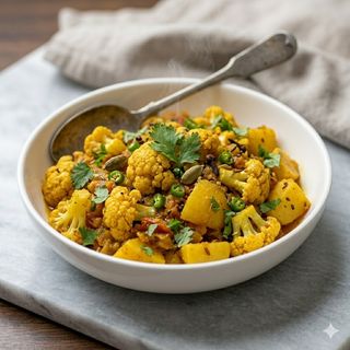 Cauliflower with potates alu ghobi hot