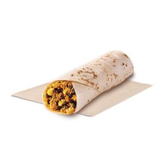 Cheesy black bean burrito