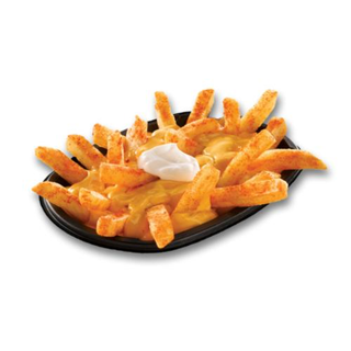 Cheesy topped fries