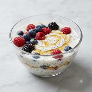 Chia kefir frutti di bosco e miele
