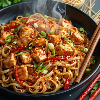 Chicken Schezwan noodles