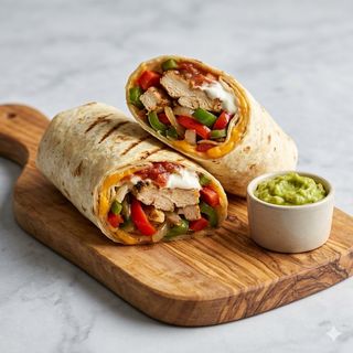 Chicken fajita wrap