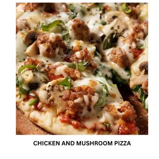 Chicken & mushroom pizza