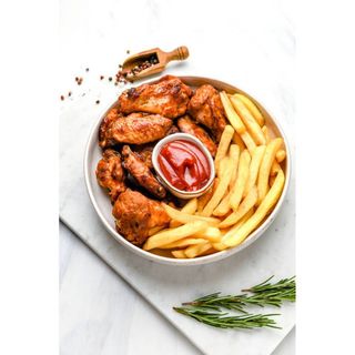Chicken Wings and Chips