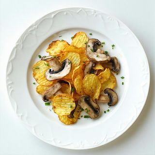 Chips con funghi porcini