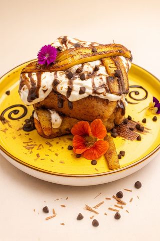 Chocolate banana toast