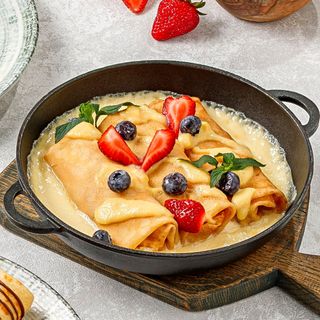 Блины с сыром на сковороде/ Clătită cu Brânză Dulce la Tigaie