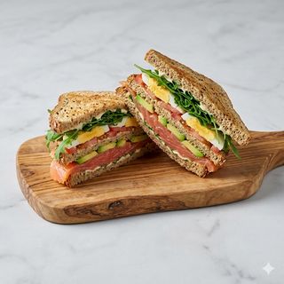 Club sandwich al salmone