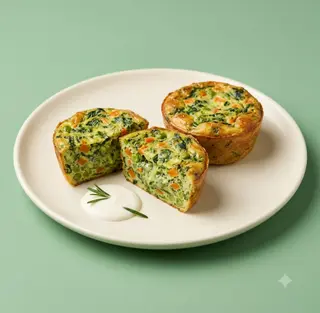Coppia di sformati di verdure di stagione