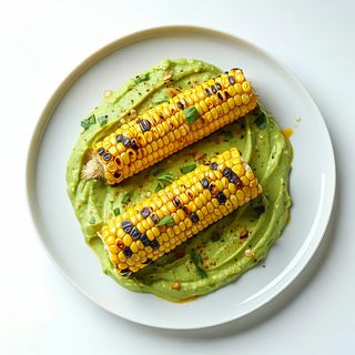 Corn Ribs With Avocado Cream