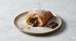 Cornetto con cioccolato