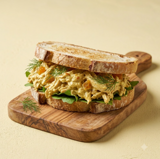 Coronation chicken toast