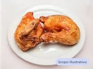 Cosce di pollo con patate fritte