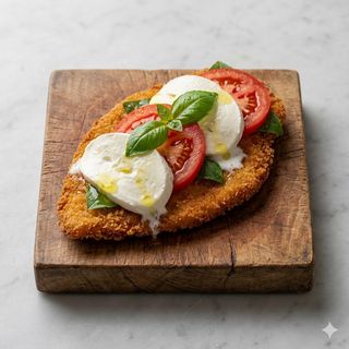 Cotoletta caprese con pomodoro e bufala