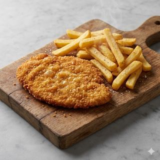 Cotoletta con patatine fritte