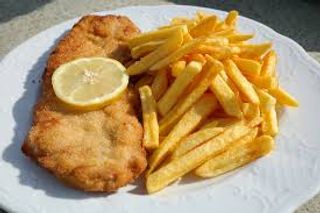 Cotoletta con patate fritte