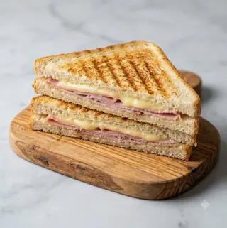 Toast cotto, formaggio e cheddar