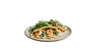Crêpe Crevettes Et Épinards