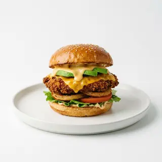 Crispy cheese burger