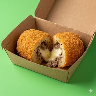 Crocchetta di patate con tartufo e salsiccia