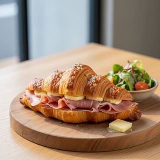 Croissant de Manteiga e Fiambre