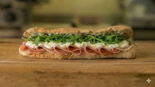 Crudo Dop, squacquerone, rucola - grande