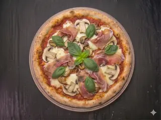 Crudo e funghi