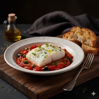 Cuore di baccalà - quasi alla livornese - una porzione